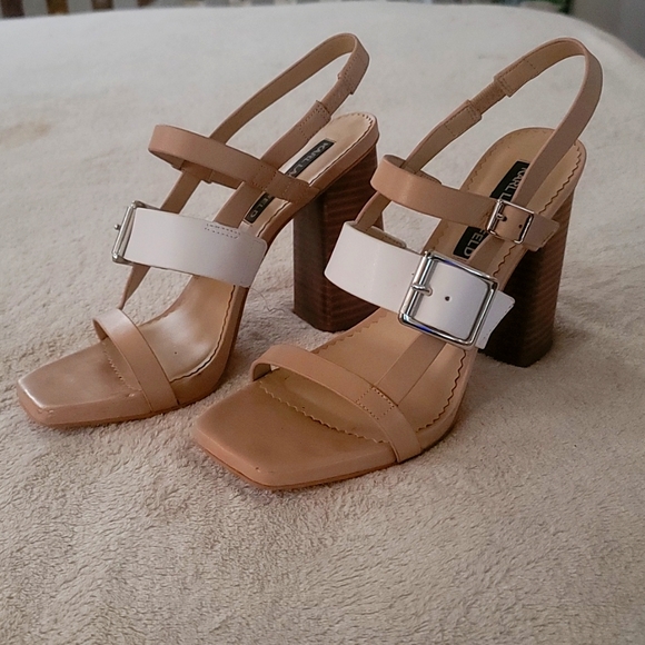 Karl Lagerfeld Shoes - COPY - White and tan heels
